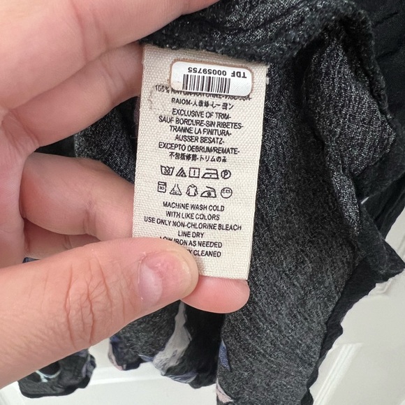 Free People Electric Orchid Print Black Swing Tuni(Size S) - Picture 10 of 10